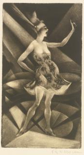 C.R.W. Nevinson - The Roof Gardens (L. G. 53)