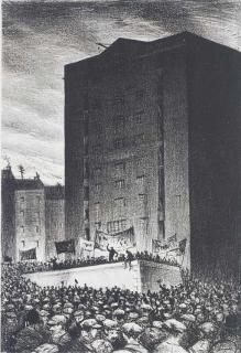 C.R.W. Nevinson - The Workers (Strike Demonstration) (L. 59)