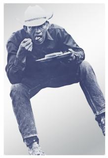 Cady Noland - Blue Cowboy, Eating