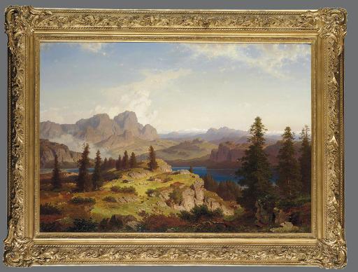 Cäsar Metz - A view of the Dolomites