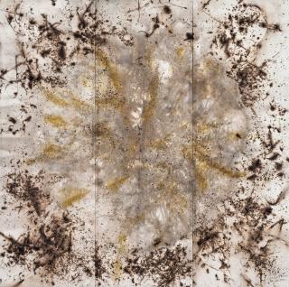 Cai Guo-Qiang - Yellow Peonies(Painted in 2010)
