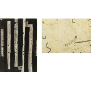 Caio Fonseca - Paris Drawing #17; Tenth Street Drawing #16 [Two Works]