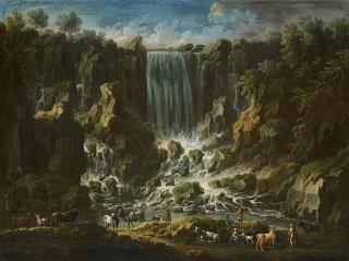 Cajetan Roos - Der Wasserfall von Narni