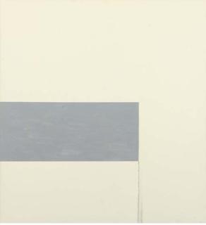 Callum Innes - Exposed Painting, Bluish Grey 2 On White