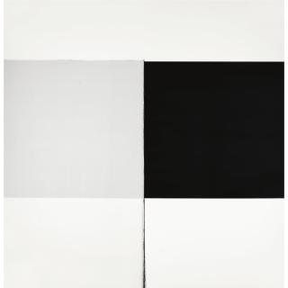 Callum Innes - Exposed Painting: Charcoal Black, Yellow Oxide