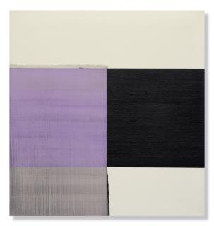 Callum Innes - Exposed Painting Charcoal Red Violet