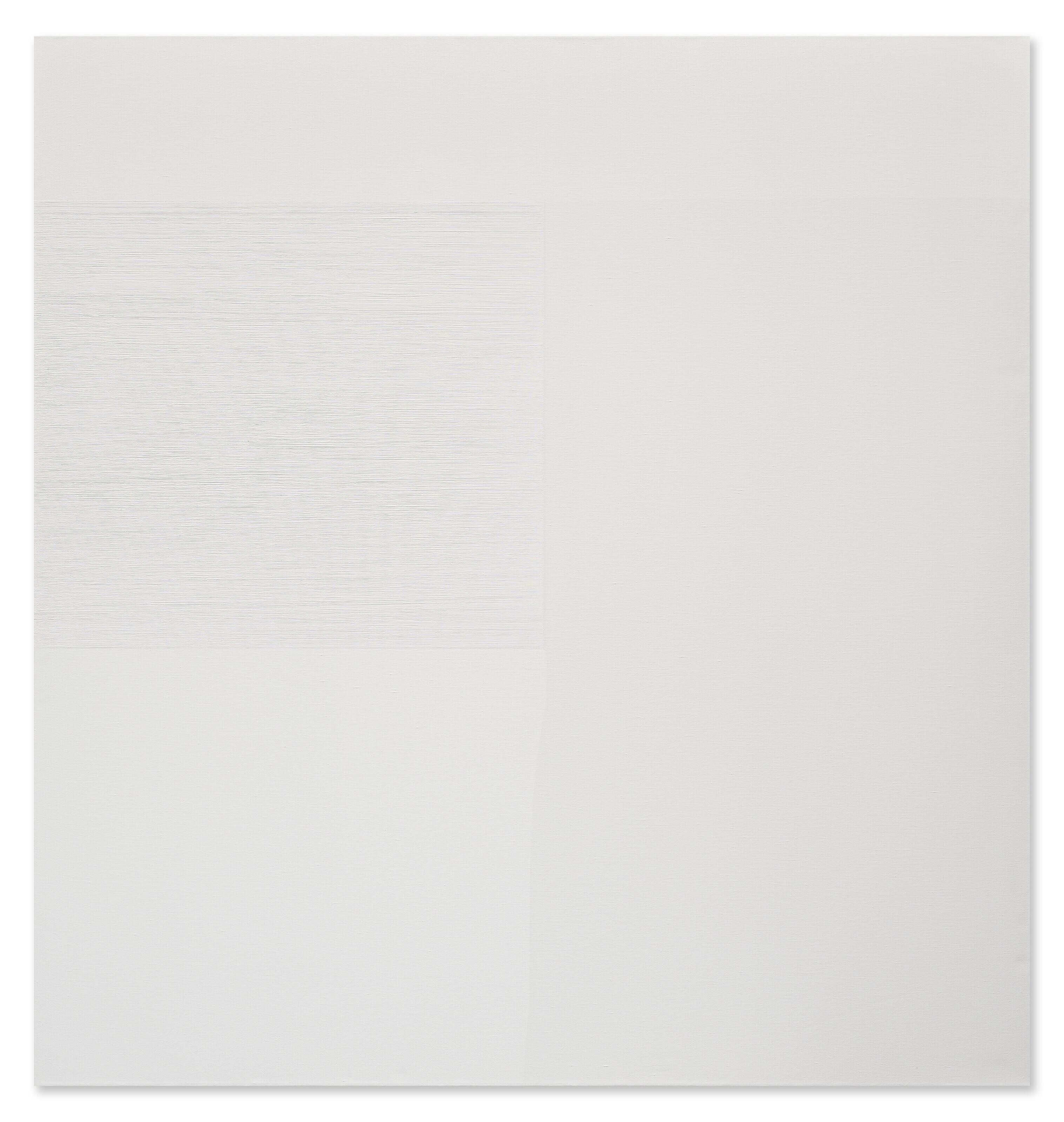 Callum Innes - Exposed painting, lead white on white