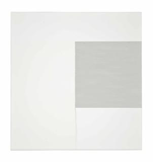 Callum Innes - Exposed Painting Light Grey on White
