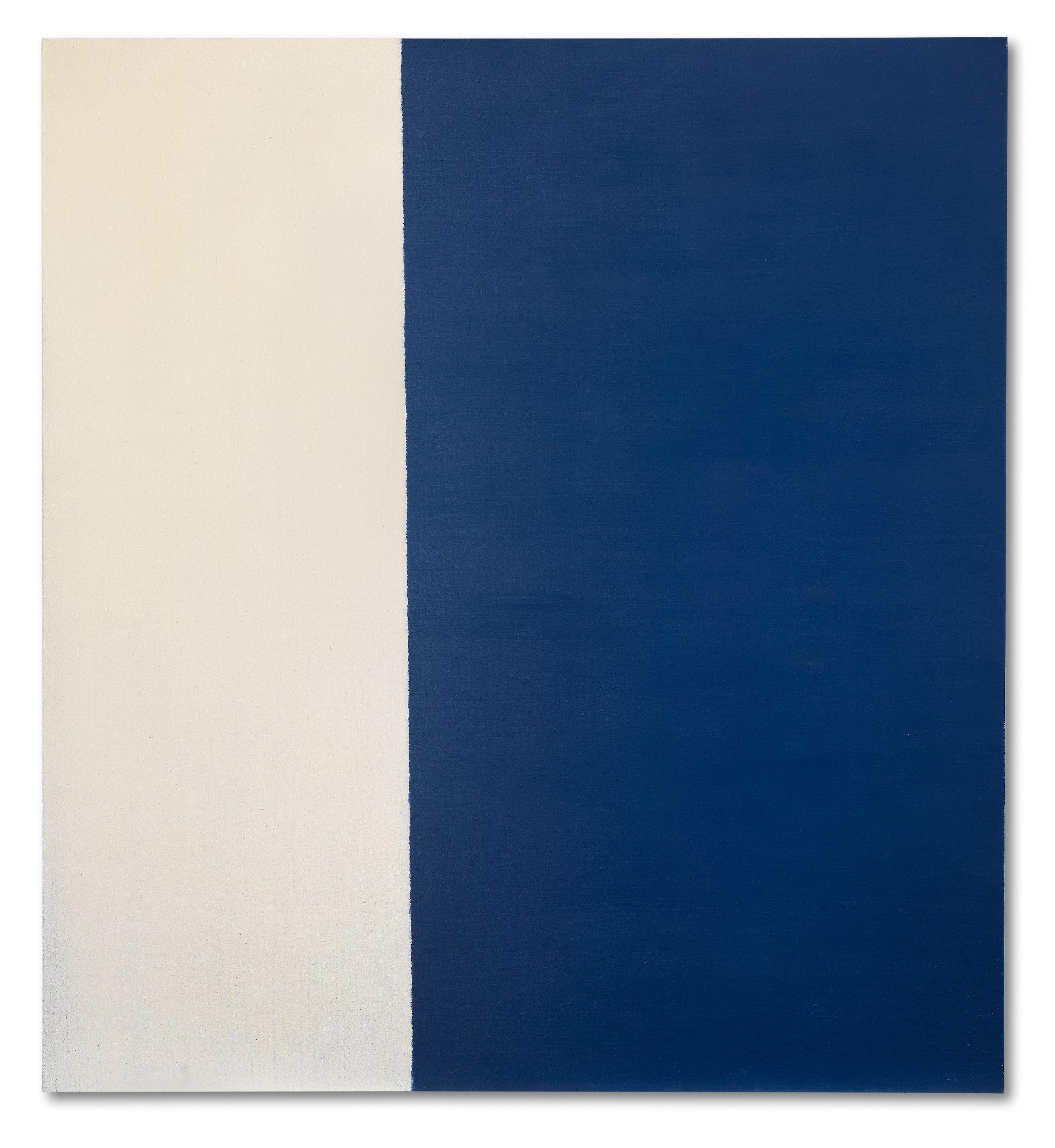 Callum Innes - Exposed Painting, Paynes Grey/Cobalt, 1995