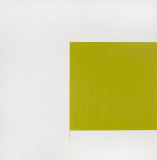 Callum Innes - Exposed Painting, Zinc Yellow, Gold Green, 2000