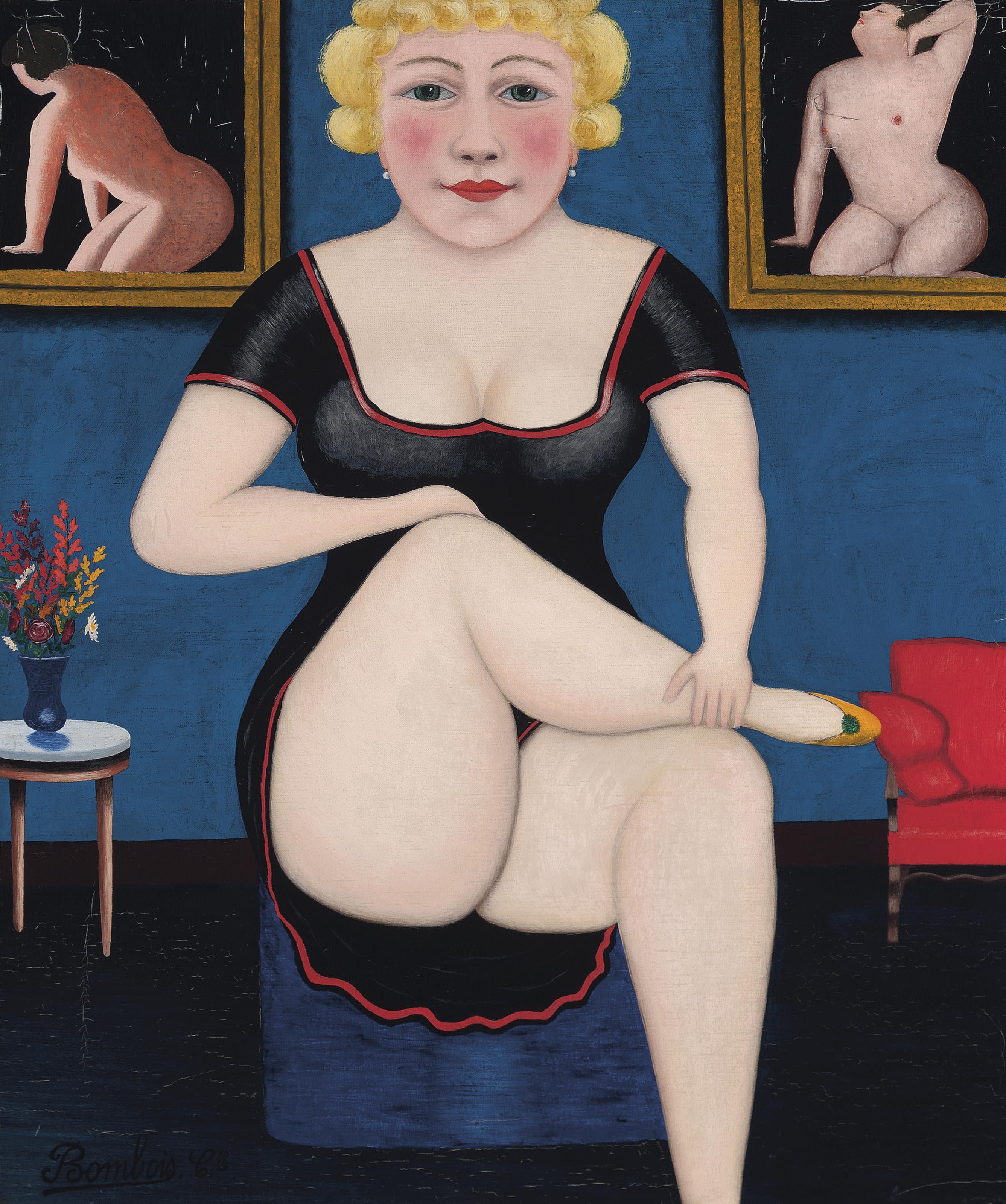 Camille Bombois - La blonde sur le pouf