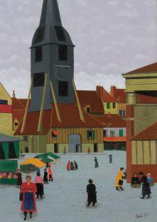 Camille Bombois - Le marché aux fleurs à Honfleur