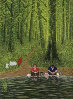 Camille Bombois - Les Lavandières Au Bord du Ruisseau