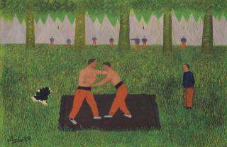 Camille Bombois - Lutteurs au camp