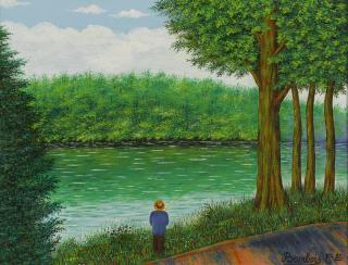 Camille Bombois - Paysage Au Bord De La Rivière