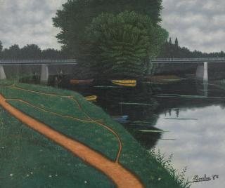 Camille Bombois - Rivière Sous Le Pont De Chatou