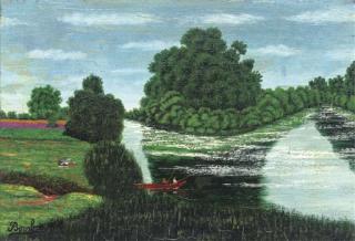 Camille Bombois - Sous-bois avec eau