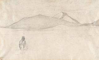 Camille Corot - Der Maler François Louis Français beim Zeichnen in der Auvergne