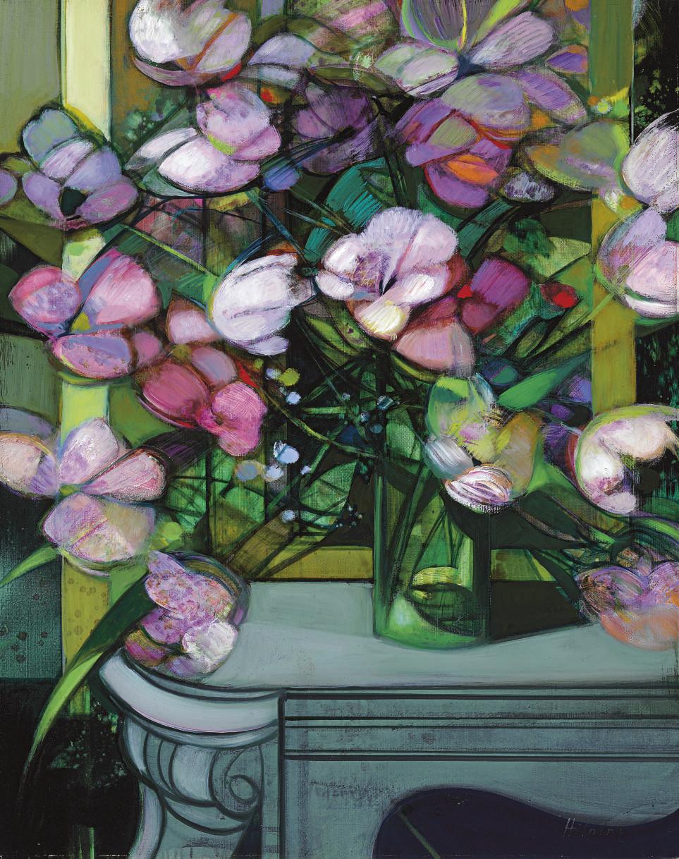 Camille Hilaire - Jeux de fleurs sur la cheminée