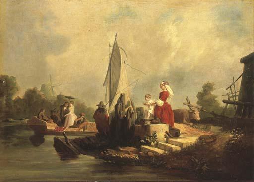 Camille Joseph Etienne Roqueplan - Le passage du bac