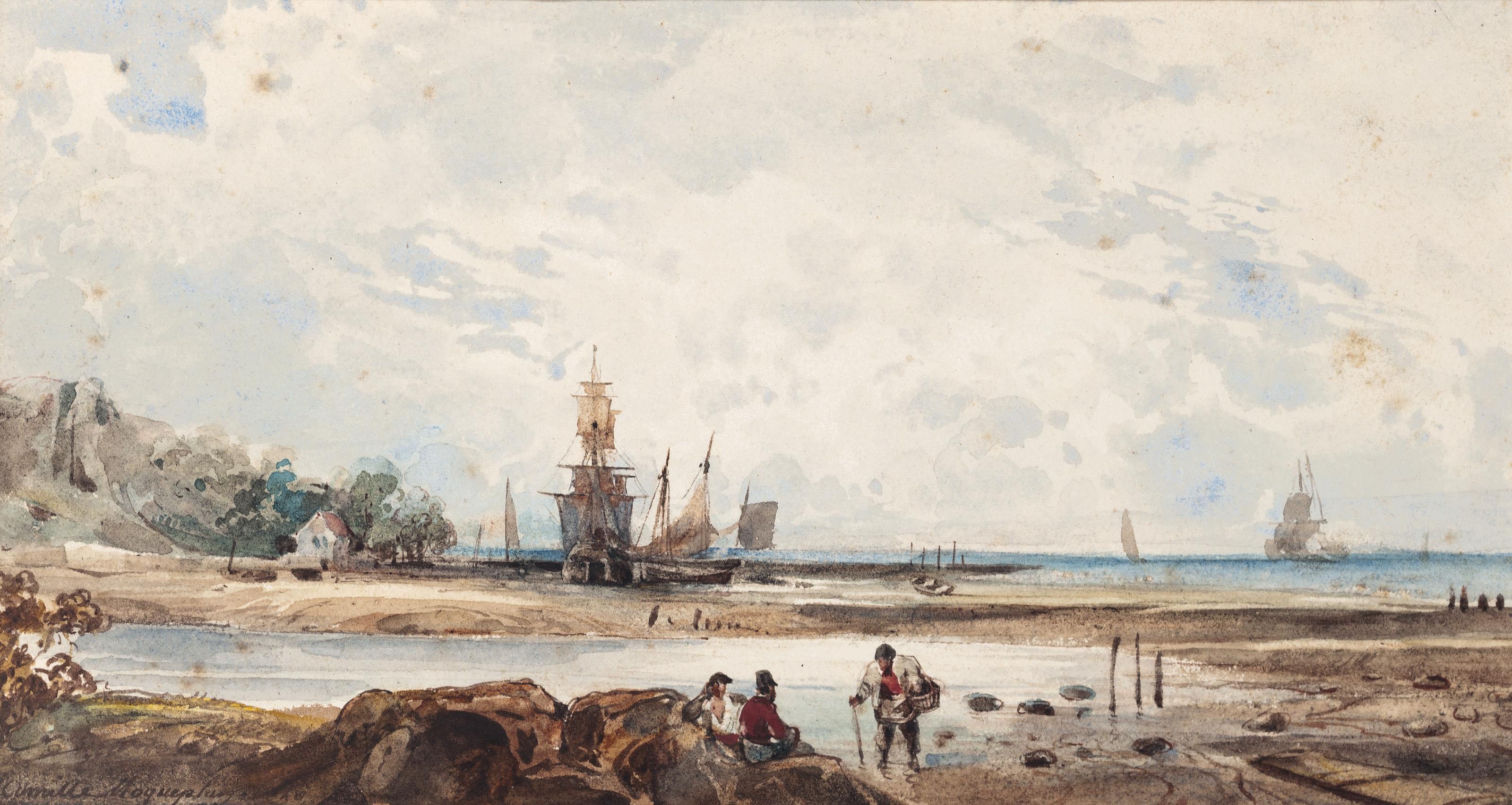 Camille-Joseph-Etienne Roqueplan - Mussel Gatherers On The Foreshore