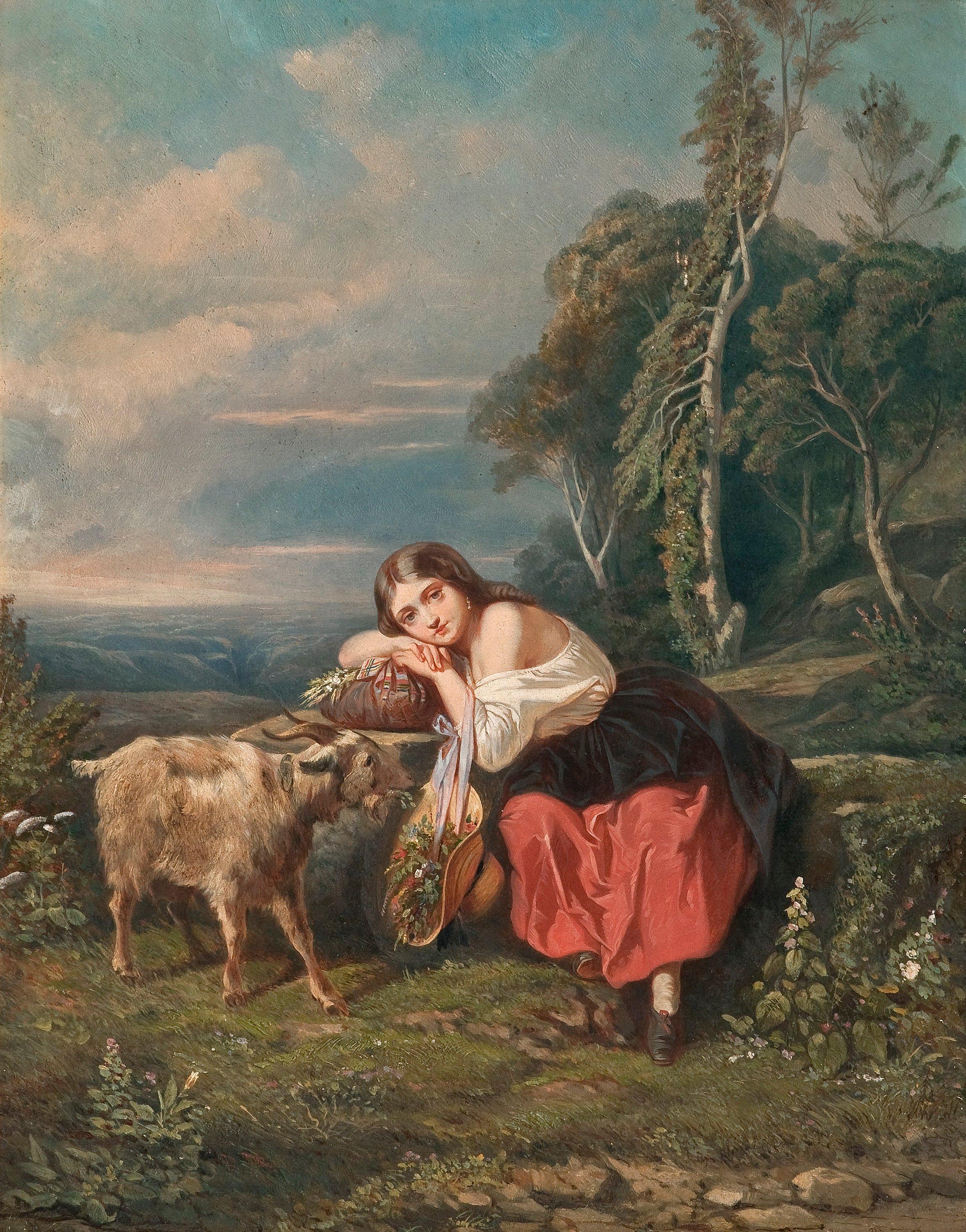 Camille Joseph Etienne Roqueplan - The Shepherd Girl.