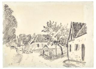 Camille Pissarro - Attelage dans un village