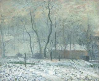 Camille Pissarro - Brouillard à l\'Hermitage, Pontoise