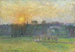 Camille Pissarro - Coucher de soleil, Bazincourt