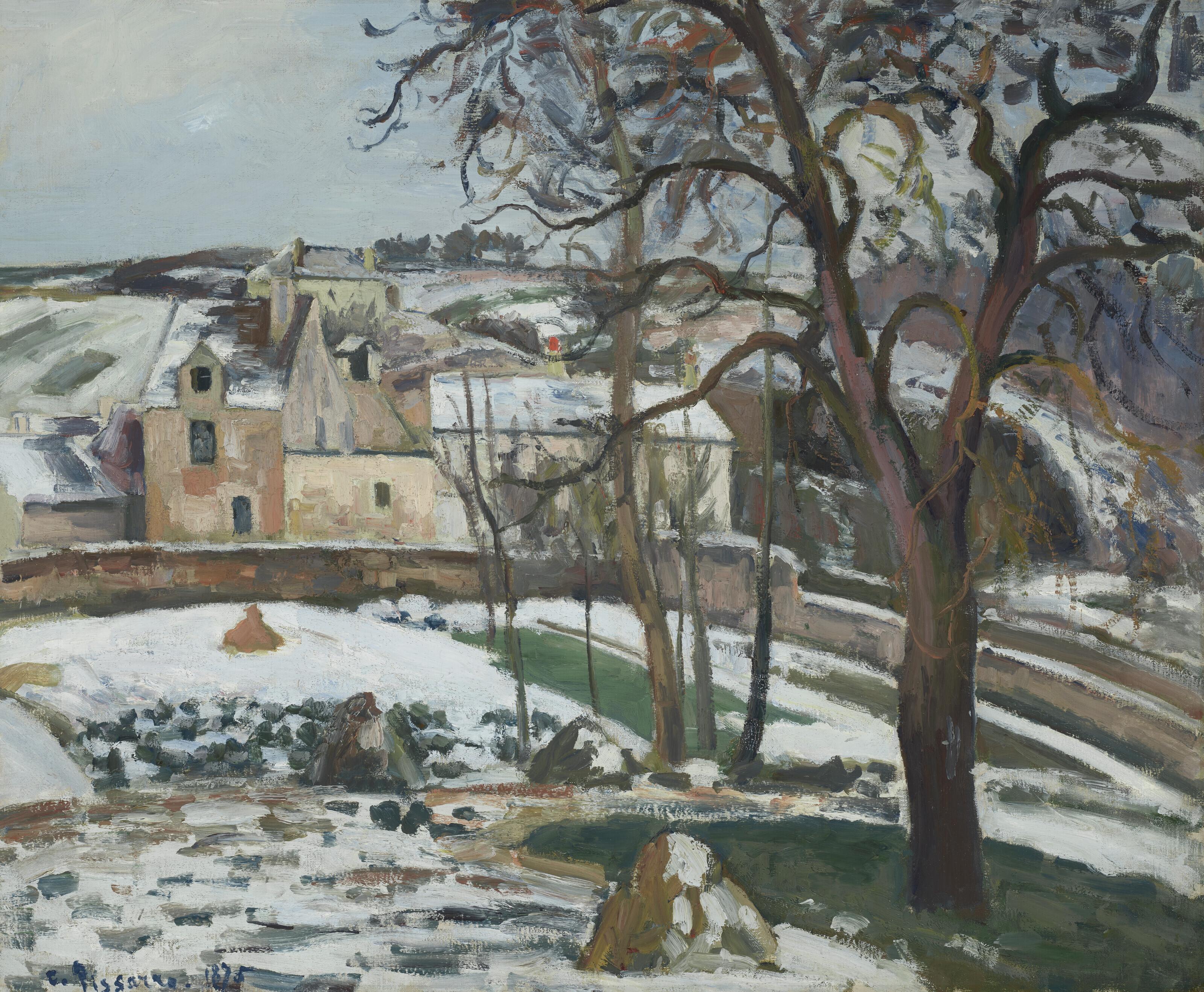 Camille Pissarro - Effet De Neige À L\'Hermitage, Pontoise
