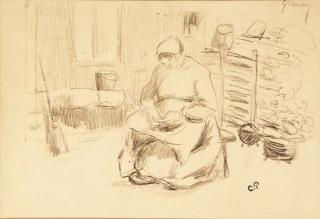 Camille Pissarro - Femme épluchant des legumes