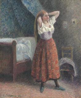 Camille Pissarro - Femme se coiffant