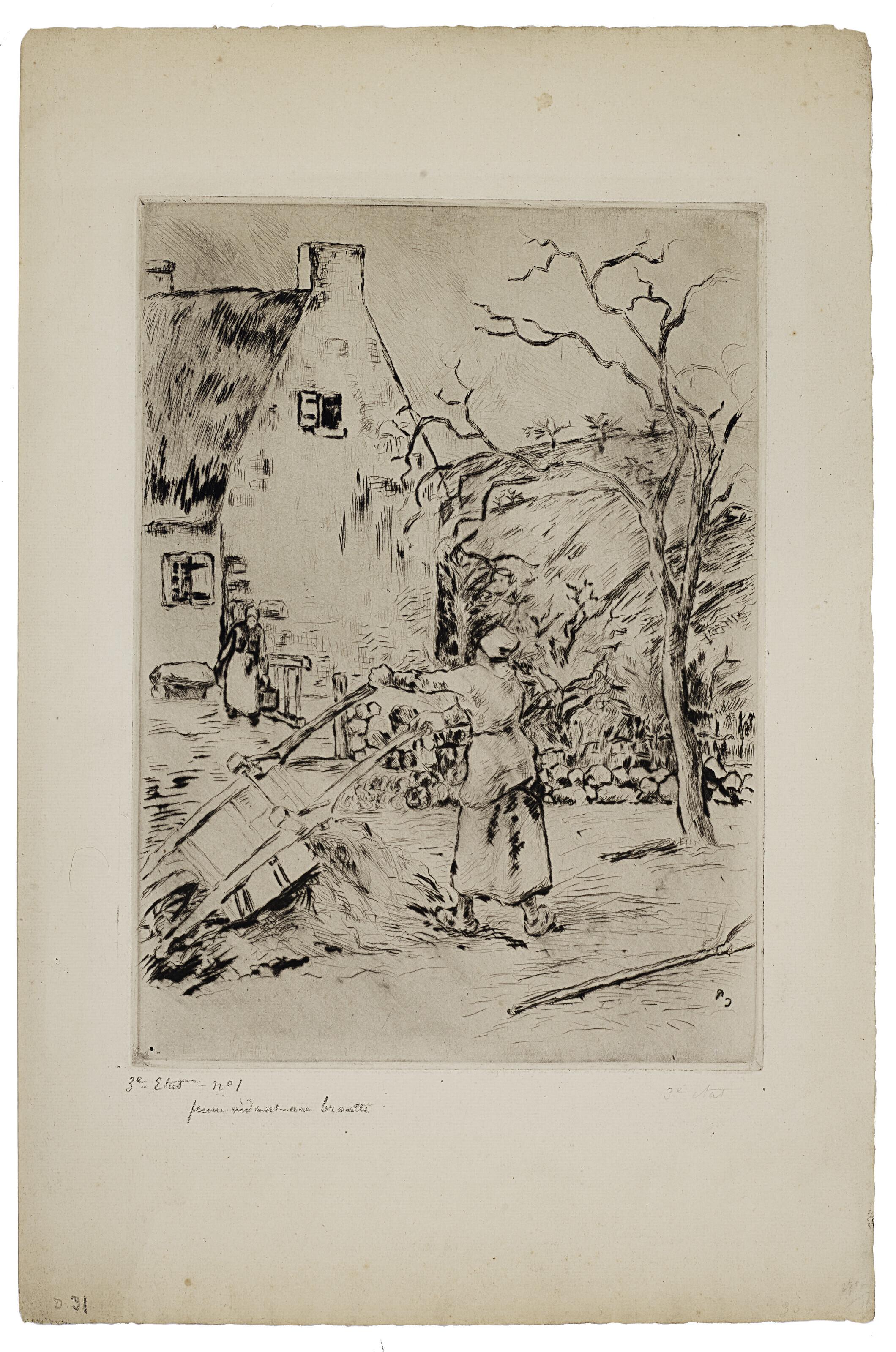 Camille Pissarro - Femme vidant une brouette