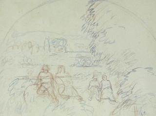 Camille Pissarro - Figures dans un paysage