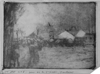 Camille Pissarro - Foire de la Saint-Martin, à Pontoise (Delteil 21)
