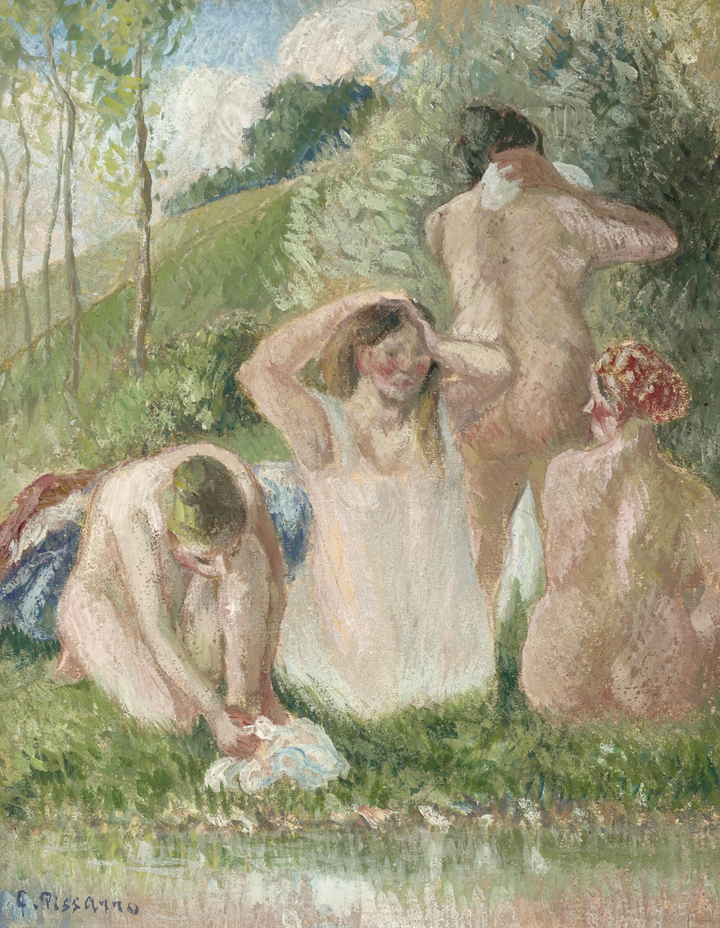 Camille Pissarro - Groupe De Baigneuses