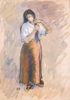 Camille Pissarro - Jeune Femme Nouant Ses Cheveux