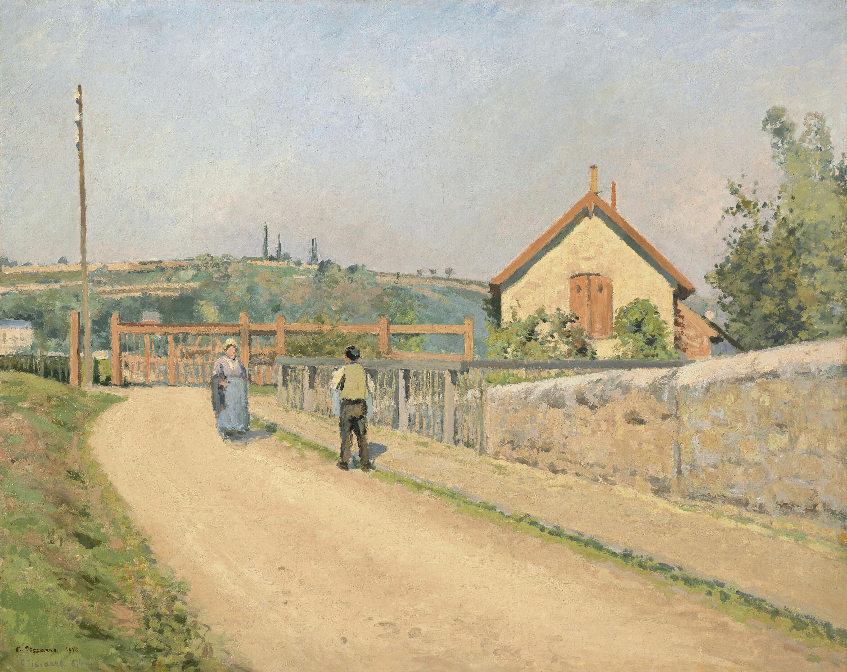 Camille Pissarro - La barrière du chemin de fer, aux Pâtis près Pontoise