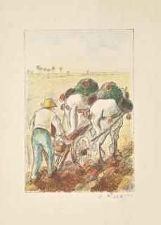 Camille Pissarro - La Charrue, from: Les Temps Nouveaux