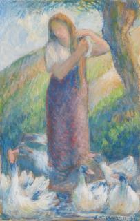 Camille Pissarro - La gardeuse d\'oies