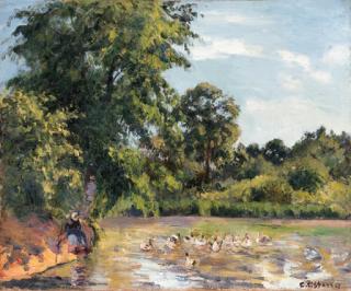 Camille Pissarro - La mare aux canards à Montfoucault