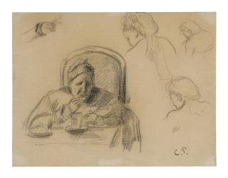 Camille Pissarro - La Mère De L\'Artiste (Études)