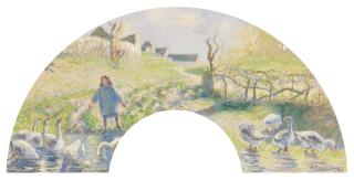 Camille Pissarro - La Petite Gardeuse D\'Oies À Osny
