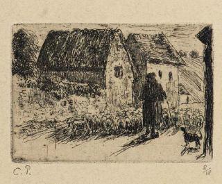 Camille Pissarro - La Rentrée du Berger (Delteil 82)