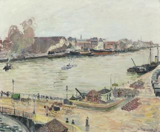 Camille Pissarro - La Seine À Rouen, Pont De Boieldieu