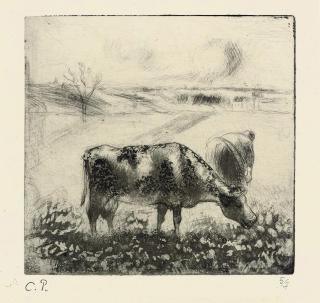 Camille Pissarro - La Vache (Delteil 58)