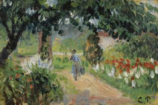 Camille Pissarro - L\'Allée Du Jardin D\'Eragny
