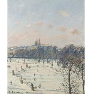 Camille Pissarro - Le Jardin Des Tuileries, Effet De Neige