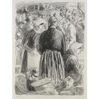 Camille Pissarro - Le Marche A Pontoise (Delteil 147)