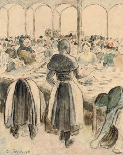 Camille Pissarro - Le Marché Aux Halles, Paris